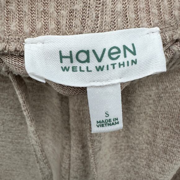 HAVEN WELL WITHIN Cream Drawstring Cozy Pants // S - Picture 4 of 7